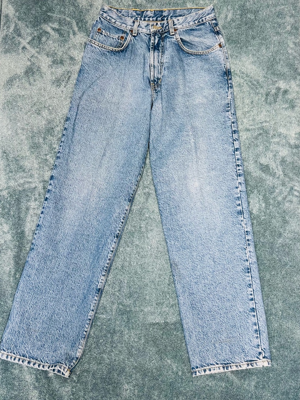 Vintage 90s Lucky Brand Made in USA Wide Leg Jeans Size 30